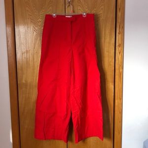 Anthropologie High Waisted Red Palazzo dress pants